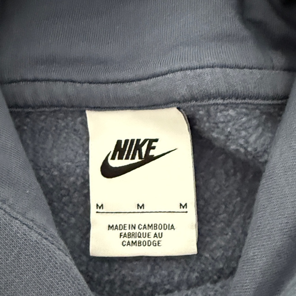 Nike Boys Blue Stacked Logo Hoodie - Picture 2 of 4